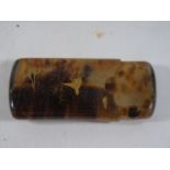 Tortoise shell cigar case with oriental lacquered bird decoration