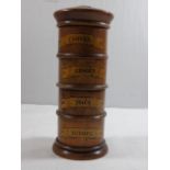 Vintage style treen 4 section spice tower