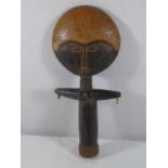 Carved tribal fertility doll approx.,. 15"