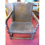 Vintage oak metamorphic table / chair