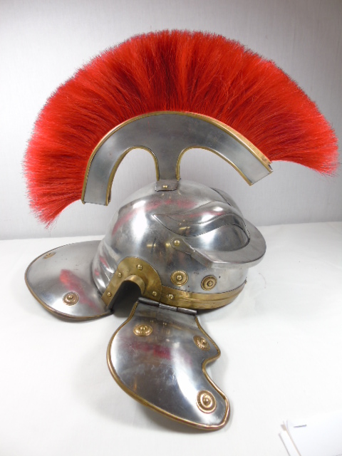 Reproduction metal Roman Centurion helmet