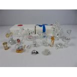 Large qty of assorted crystal figures to include Swarovski examples