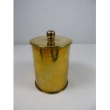 Brass trench art lidded pot dated December 75