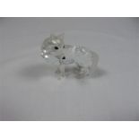 Swarovski figure of a wolf complete with box