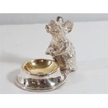 Silver plated mouse salt