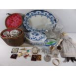 Interesting items including plated ware, doll etc