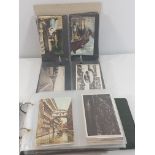 2 Postcard albums and contents