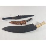 2 Vintage Kukri and an antique eastern dagger