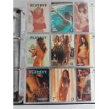 Large folder of erotic & nude collectors cards including Playboy