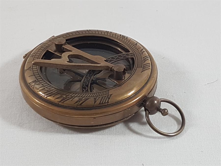 Brass cased compass