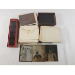 Assortment of glass negatives plus Magic Lanton slides