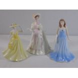 Royal Doulton Springtime HN 4586, Gemstone collection March-Aquamarine plus another figure