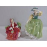 2 Royal Doulton ladies Lydia HN 1908 plus Buttercup HN 2309