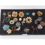 Approx. 24 assorted brooches