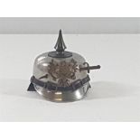 Vintage inkwell in the form of a German Kaisers helmet