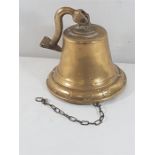 Cast brass bell, approx 8'' tall