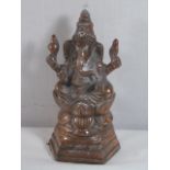 Copper Indian god Ganesh
