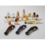 Collection of various small scent bottles some with contents