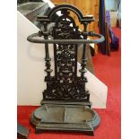 Antique cast iron stick stand