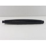 Antique black glass rolling pin