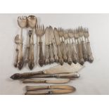 Collection of HM silver handled cutlery approx 20 items