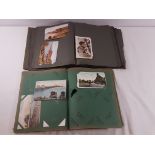 2 Postcard albums and contents