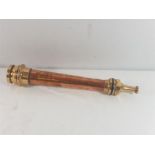 Antique copper and brass fire nozzle by John Mrris & sons Manchester