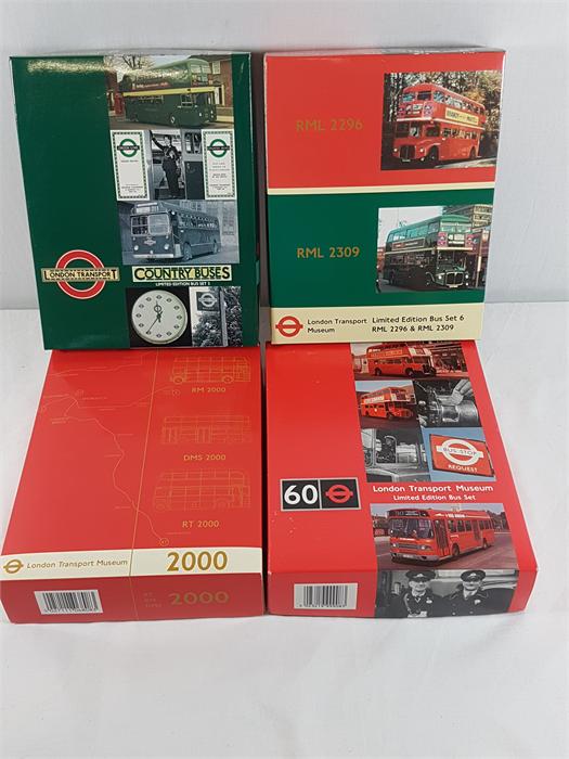 4 New and boxed bus sets