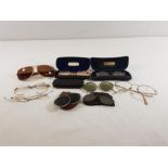 Collection of vintage & antique glasses and sun glasses