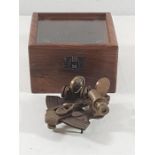 Wooden cased sextant