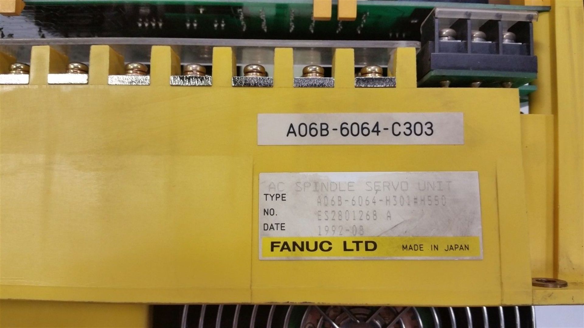 Fanuc Ac Spindle Servo Unit A06b-6064-h301#h550 - Image 2 of 2