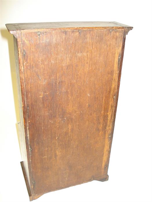 Miniature Furniture: A George II mahogany and chequerbanded bureau bookcase - Image 5 of 10