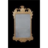 A George III carved giltwood and gesso mirror