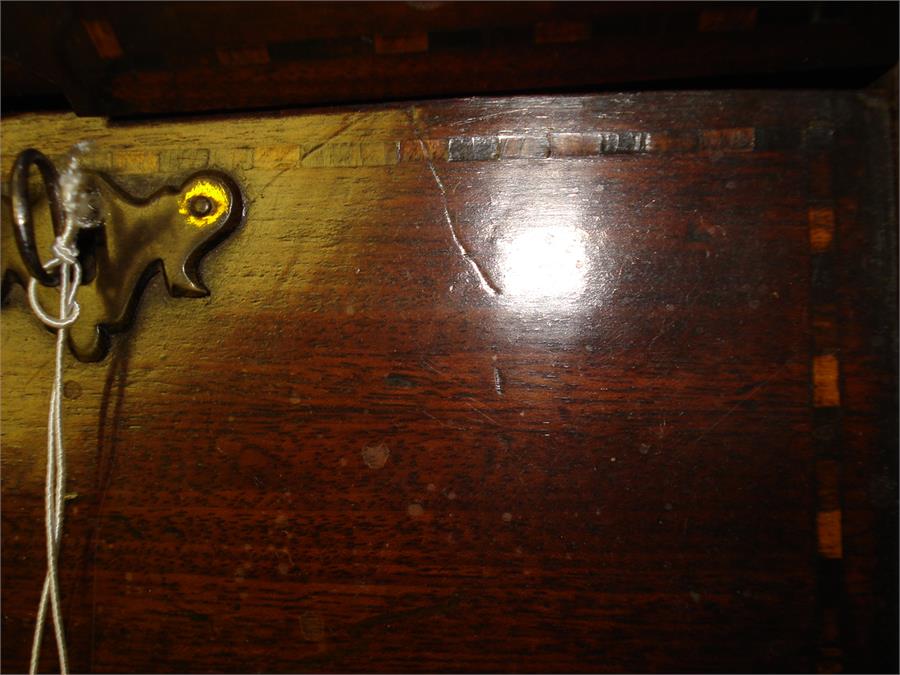 Miniature Furniture: A George II mahogany and chequerbanded bureau bookcase - Image 10 of 10