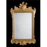 A George II cut gesso and giltwood mirror/girandole