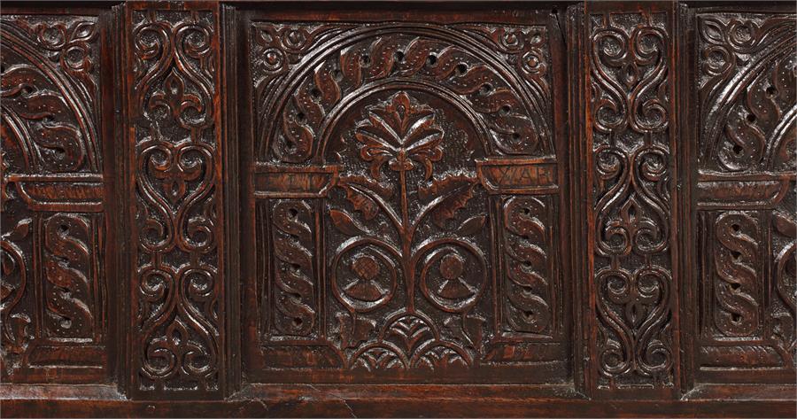 A Charles I oak chest - Image 2 of 2