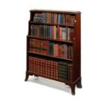 A Regency mahogany four-tier waterfall bookcase