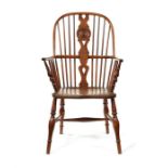 A George IV yew Windsor armchair, Thames Valley