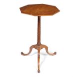A George III satinwood octagonal tripod table in the manner of Thomas Chippendale
