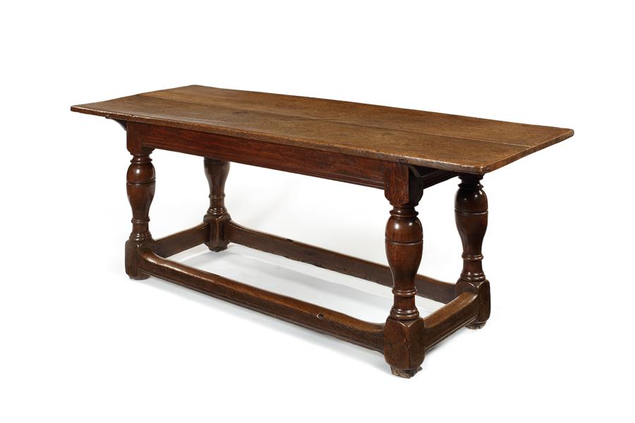 A North European oak refectory table, early 18th century, probably Dutch