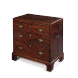 A George III mahogany small chest/commode