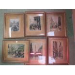 A group of six hand coloured engravings, signed in pencil to the margin, Baume?