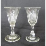 A pair of 19th century toasting glasses.