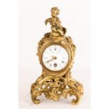 A Maple & Co. Ltd, Paris, gilt brass clock.