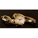 A Rolco 9ct gold ladies wristwatch circa 1930, 17g total.