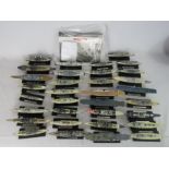 Atlas Editions model Die Cast Warships of WWII, full set of 33 models, together with paperwork and