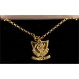 A 9ct gold necklace with Liverpool Football Club pendant, 8.5g.