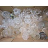 A quantity of glass and crystal ware.