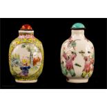 Two Chinese snuff bottles.