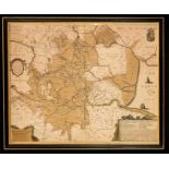 An original map of the Fens by Henricus Hondius, c